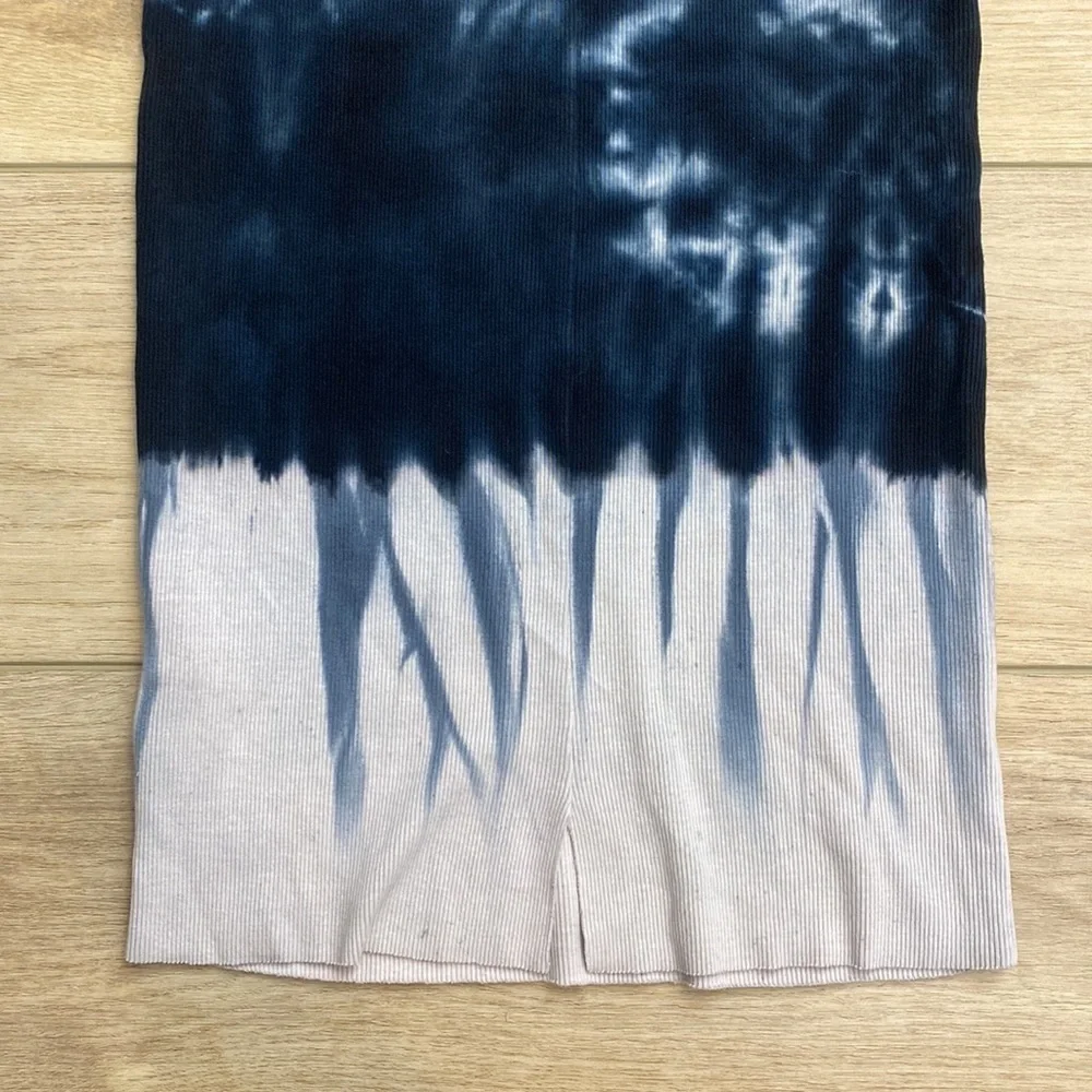 NSF | Lyla | Ombré Tie Dye Ribbed Knit Midi Skirt - Picture 6 of 13